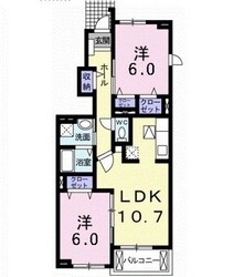 ファインヒル　Ａの物件間取画像